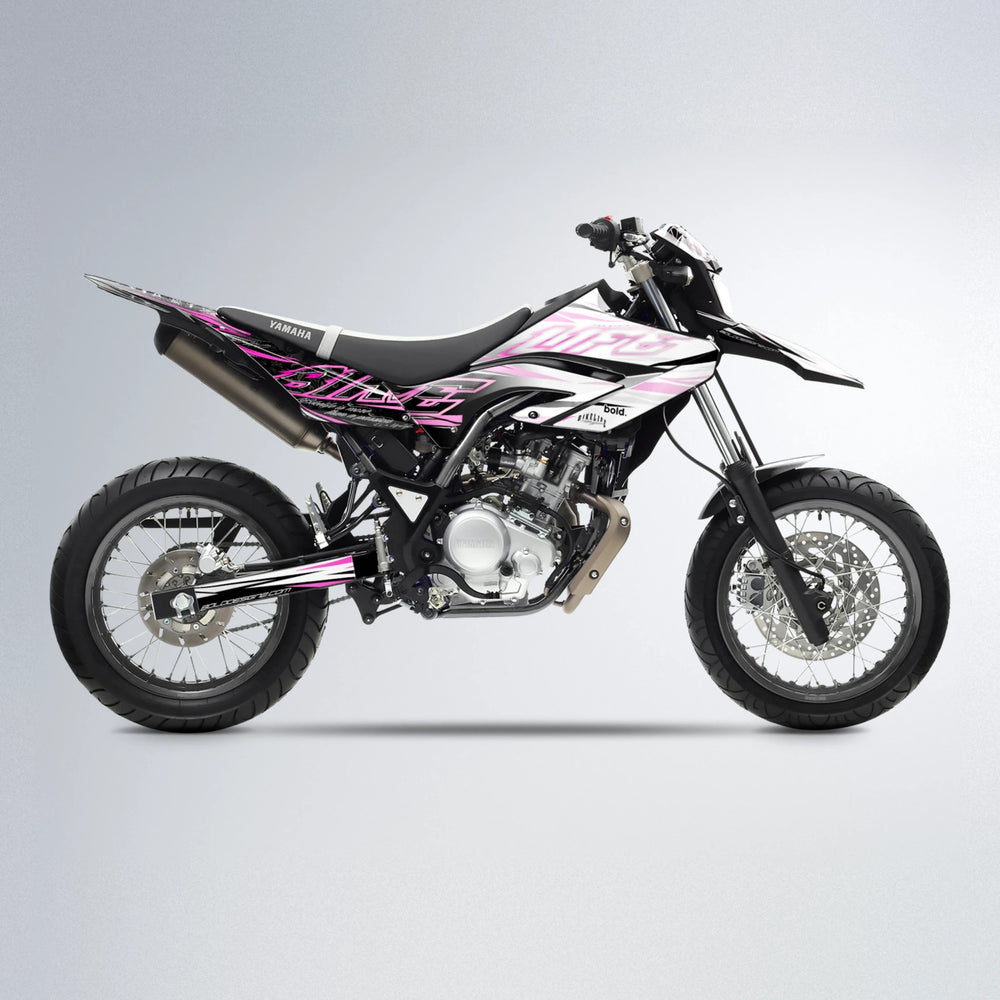 DEEPE V2 Yamaha WR 125X supermoto graphics kit in Flamingo