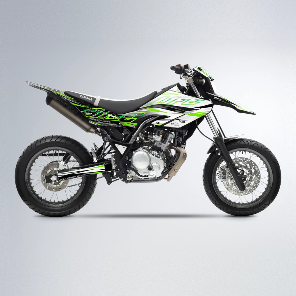 DEEPE V2 Yamaha WR 125X supermoto graphics kit in Green