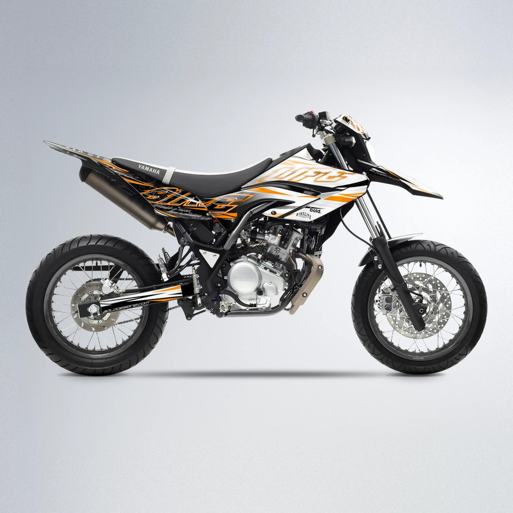 DEEPE V2 Yamaha WR 125X supermoto graphics kit in Orange