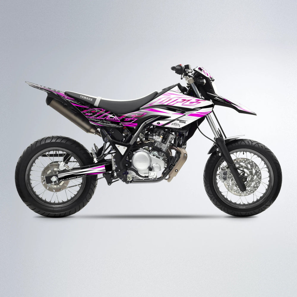 DEEPE V2 Yamaha WR 125X supermoto graphics kit in Pink