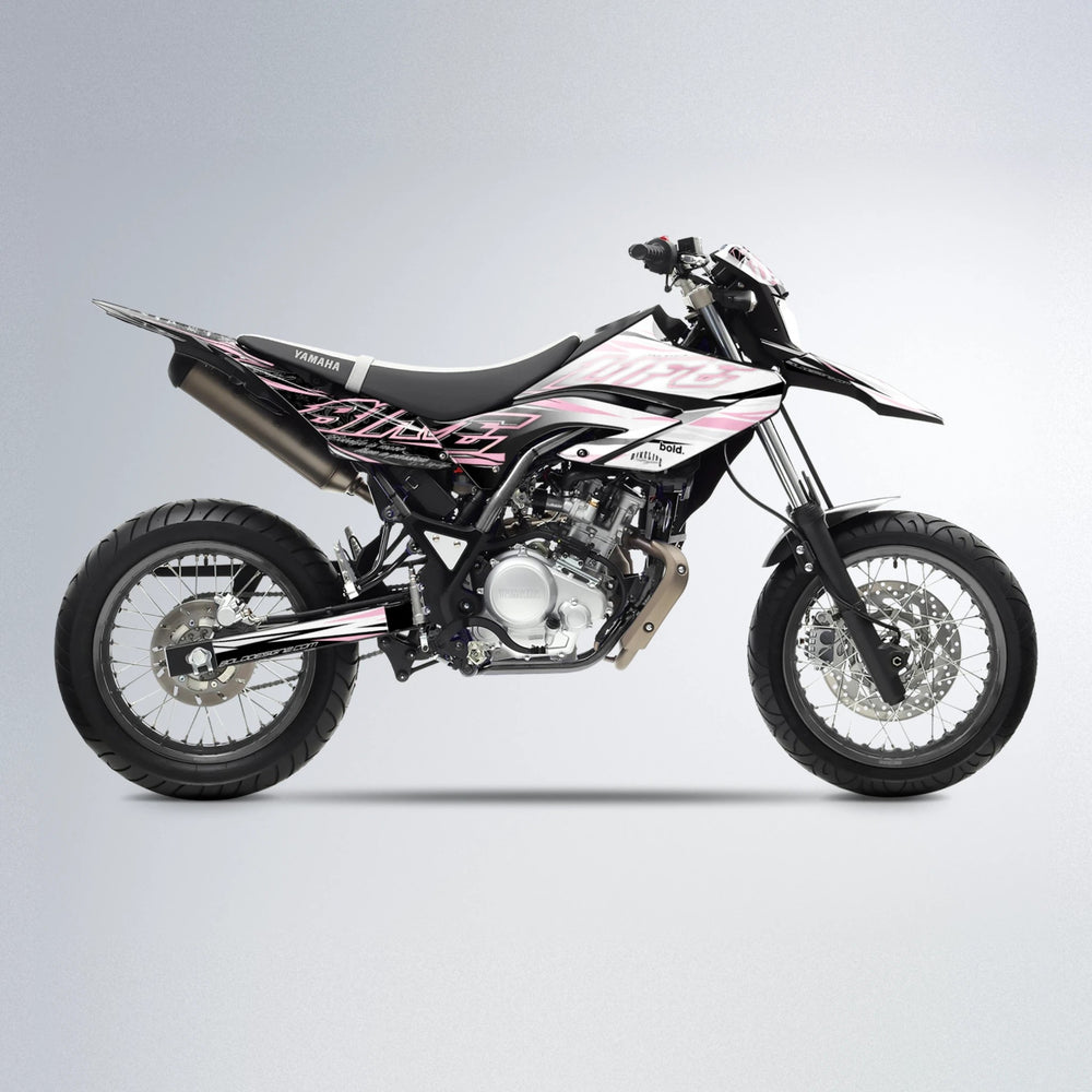 DEEPE V2 Yamaha WR 125X supermoto graphics kit in Sakura Pink