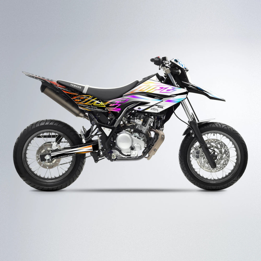 DEEPE V2 Yamaha WR 125X supermoto graphics kit in Sunset Fade