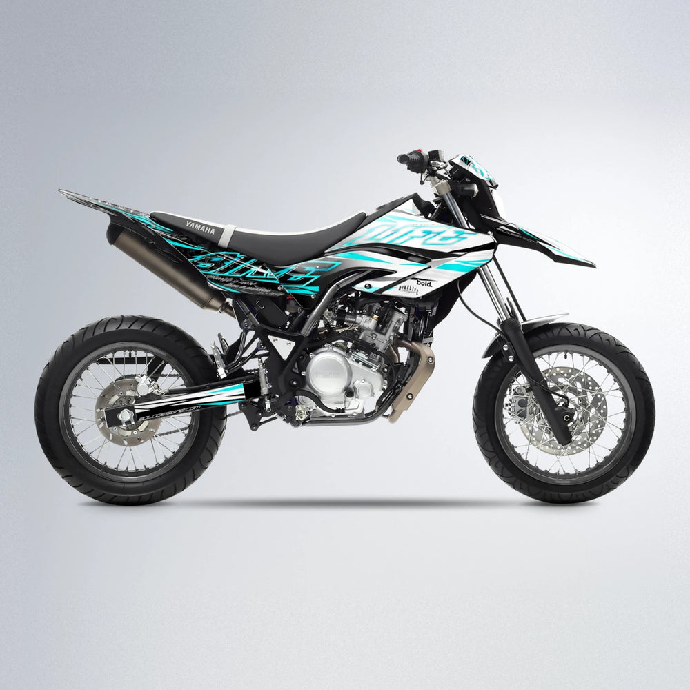 DEEPE V2 Yamaha WR 125X supermoto graphics kit in Teal