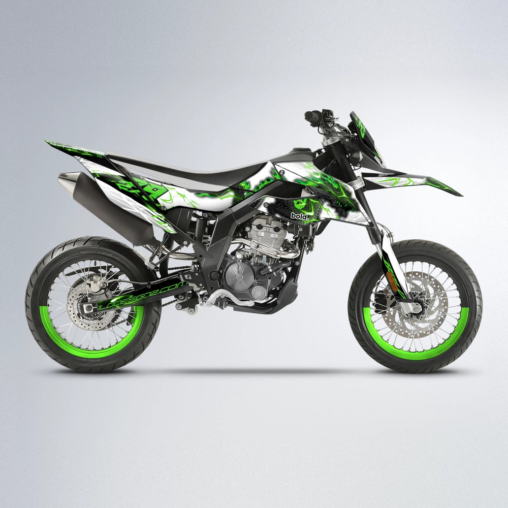 DERAGON Aprilia SX 125 supermoto graphics kit in Green