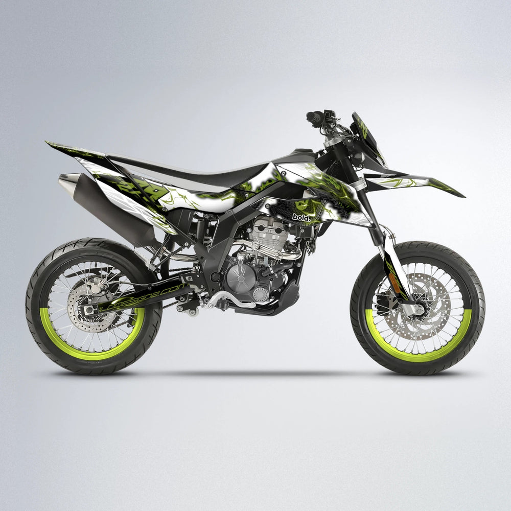 DERAGON Aprilia SX 125 supermoto graphics kit in Olive