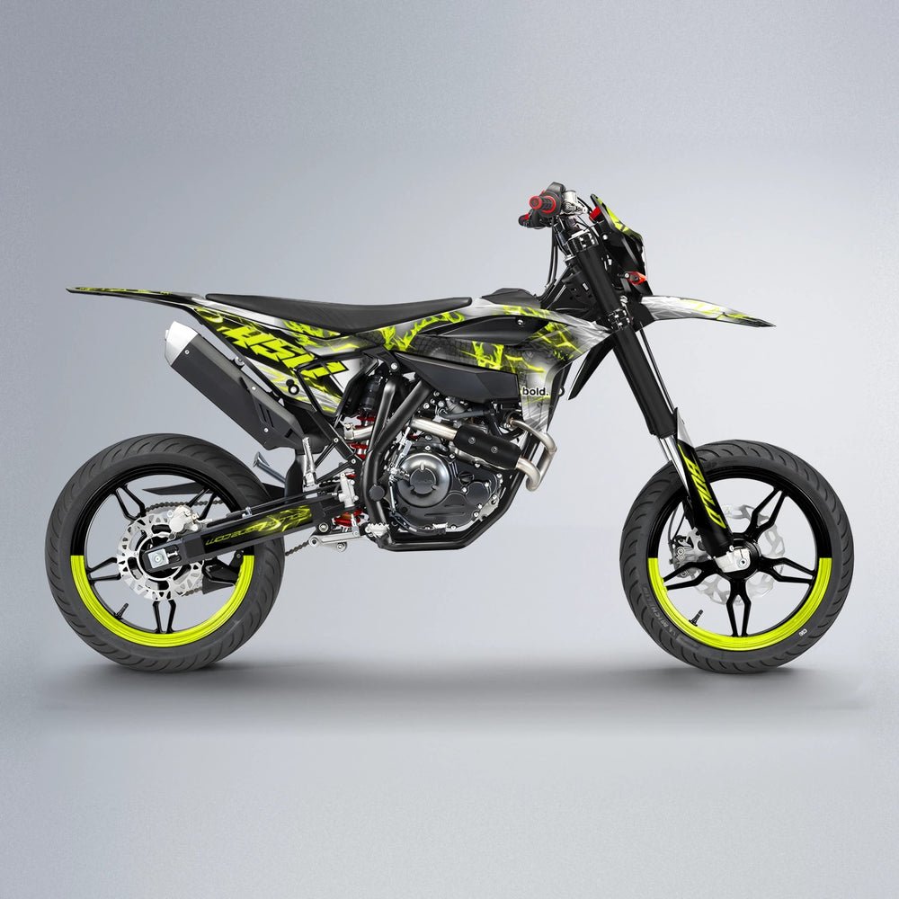 DERAGON Beta supermoto graphics kit in Custom Colour