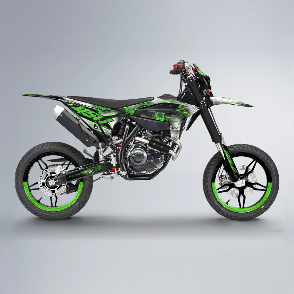 DERAGON Beta supermoto graphics kit in Green