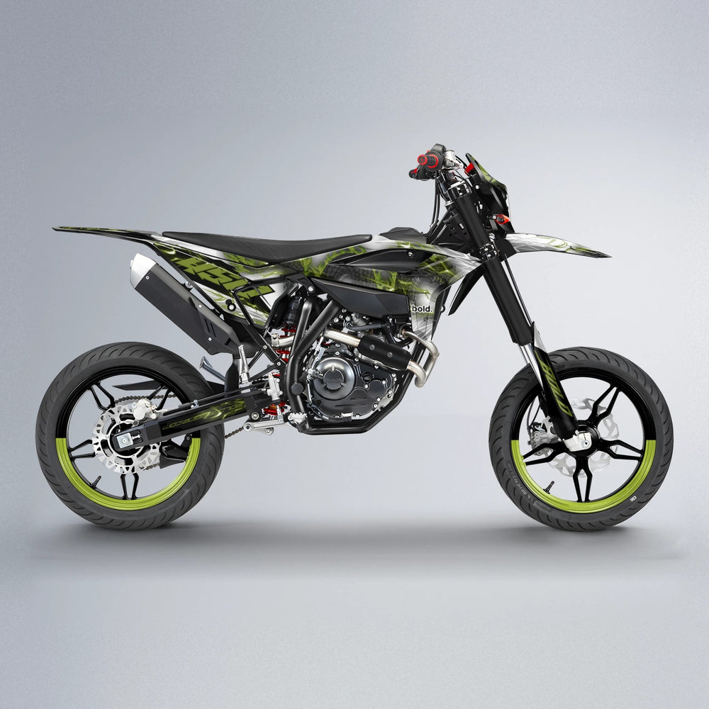 DERAGON Beta supermoto graphics kit in Olive