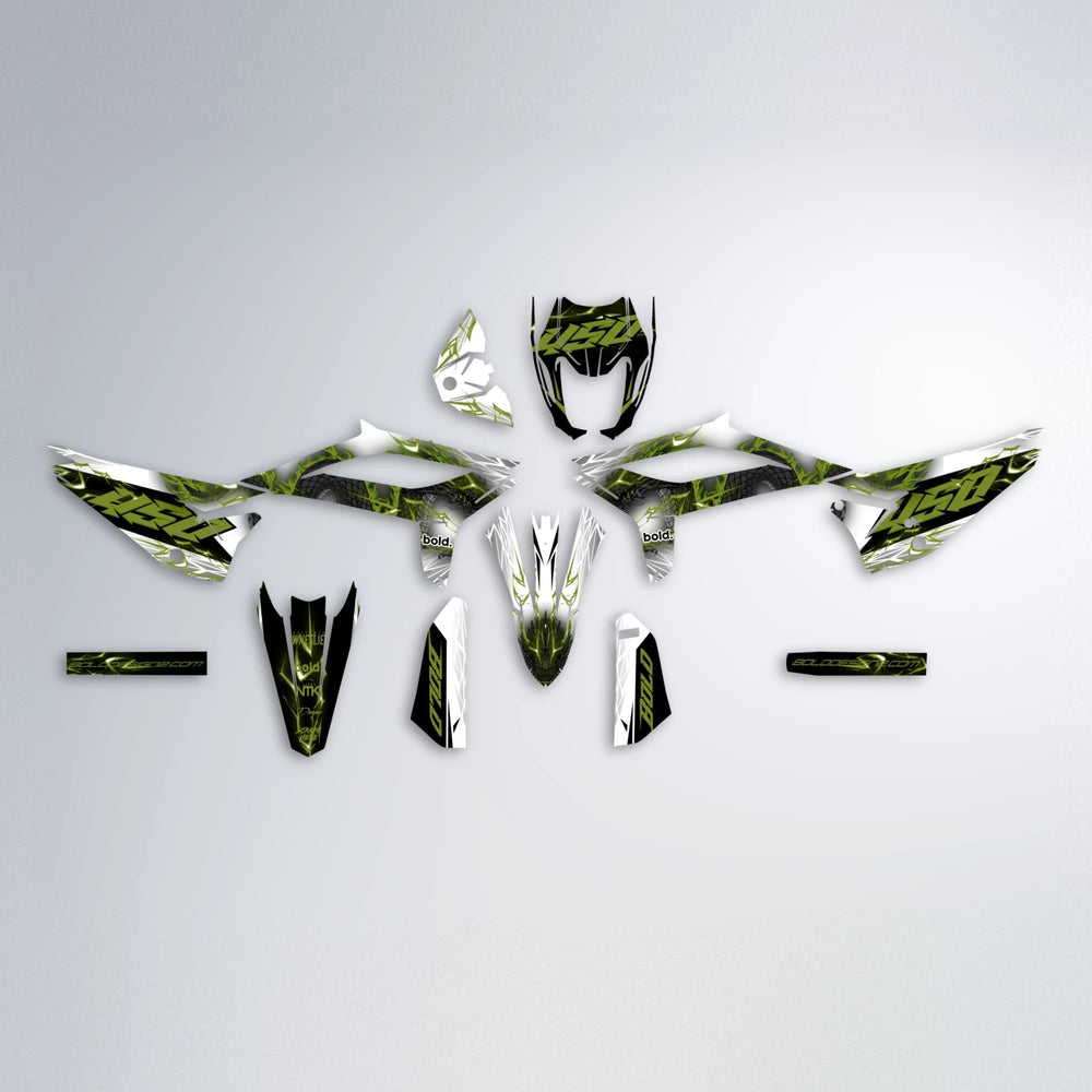 DERAGON Beta graphics kit parts layout in Olive