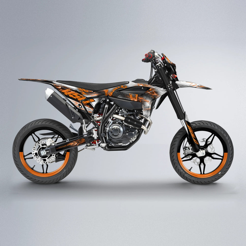 DERAGON Beta supermoto graphics kit in Orange