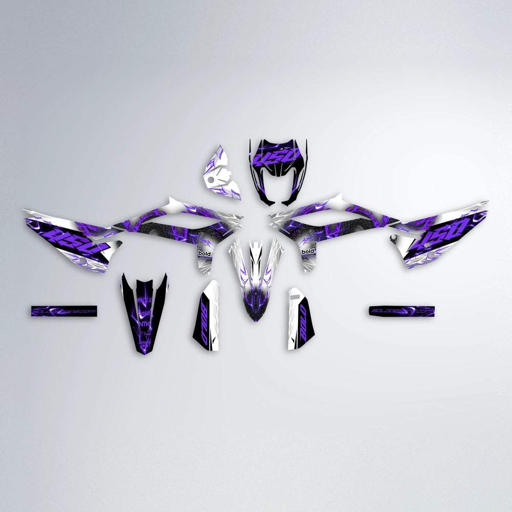 DERAGON Beta graphics kit parts layout in Purple