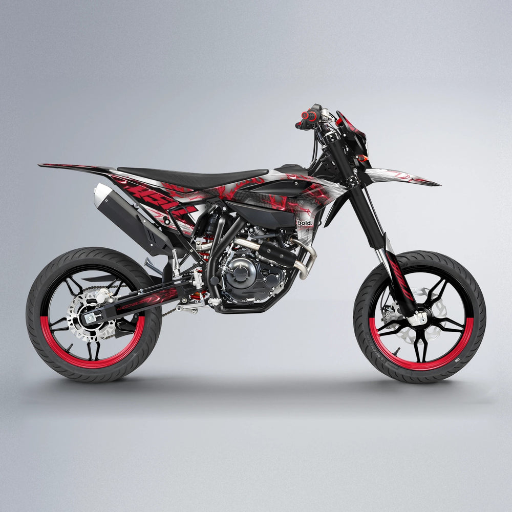 DERAGON Beta supermoto graphics kit in Red