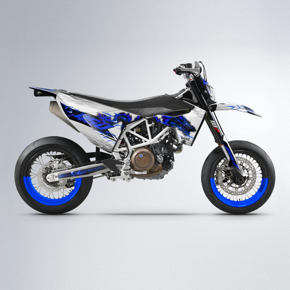 DERAGON Husqvarna 701 supermoto graphics kit in Blue