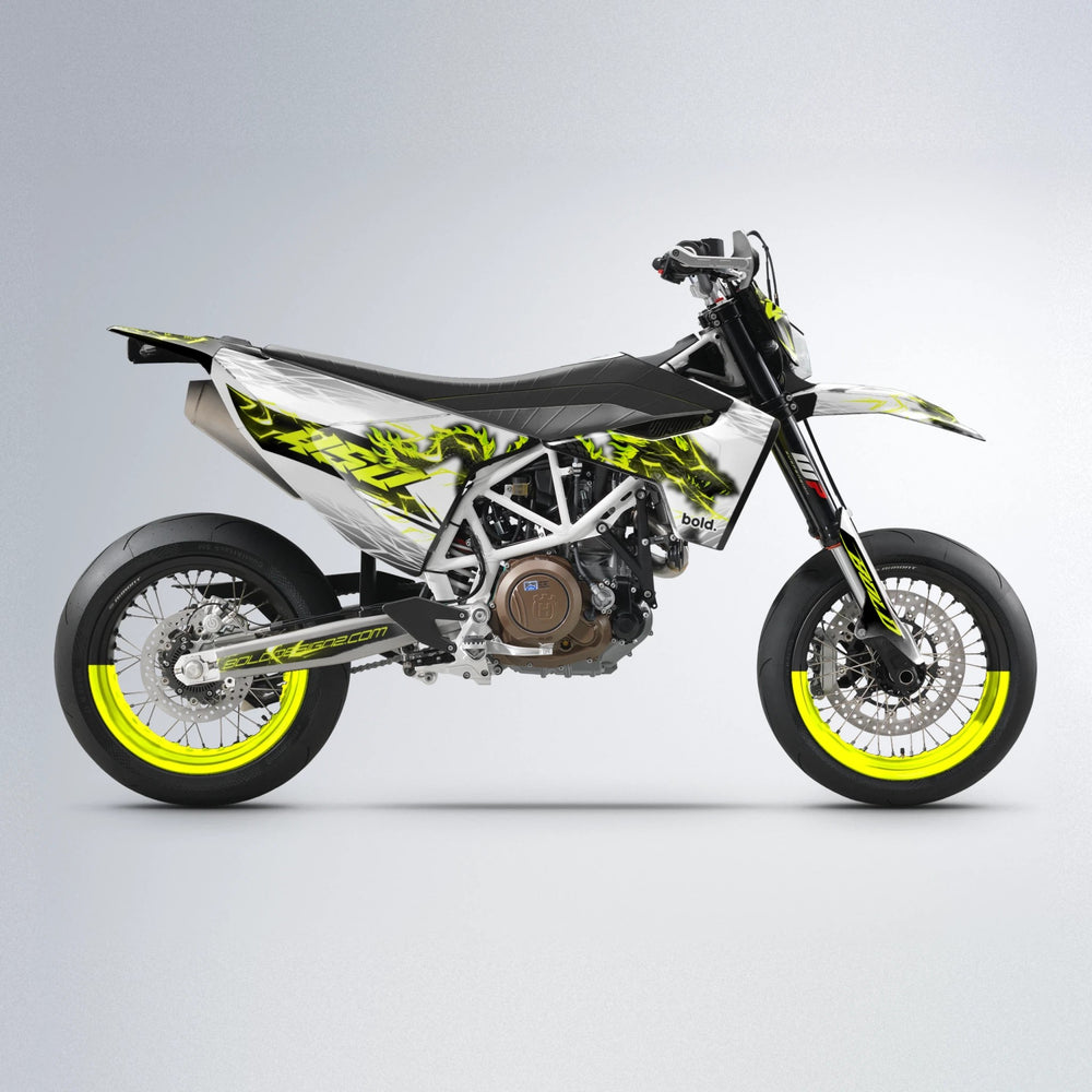 DERAGON Husqvarna 701 supermoto graphics kit in Custom Colour