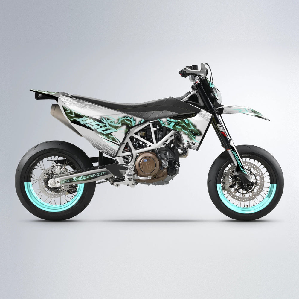 DERAGON Husqvarna 701 supermoto graphics kit in Mint