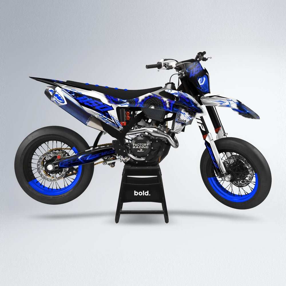DERAGON supermoto graphics kit in Blue