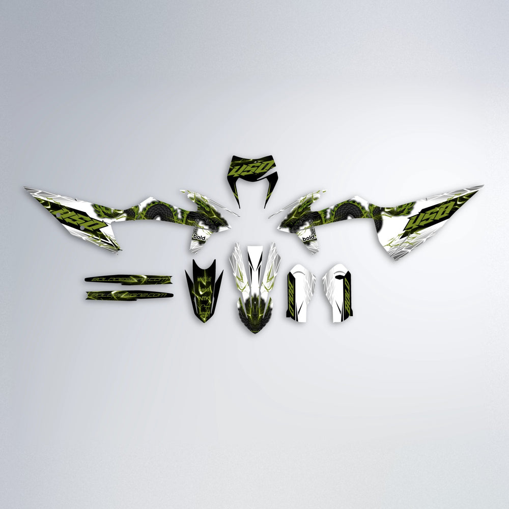 DERAGON graphics kit parts layout in Olive