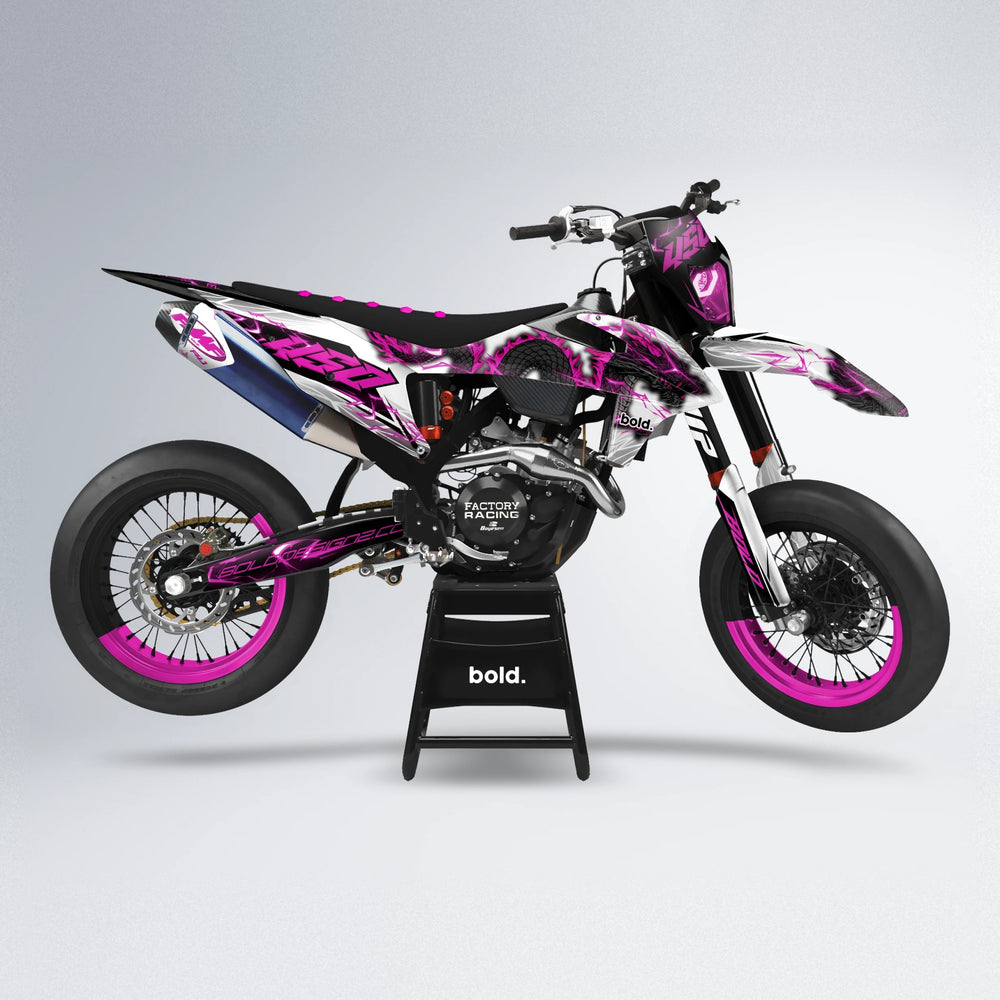 DERAGON supermoto graphics kit in Pink