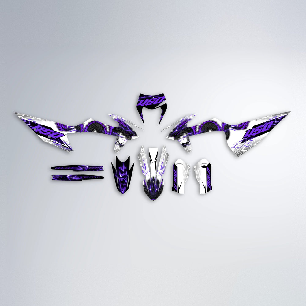 DERAGON graphics kit parts layout in Purple
