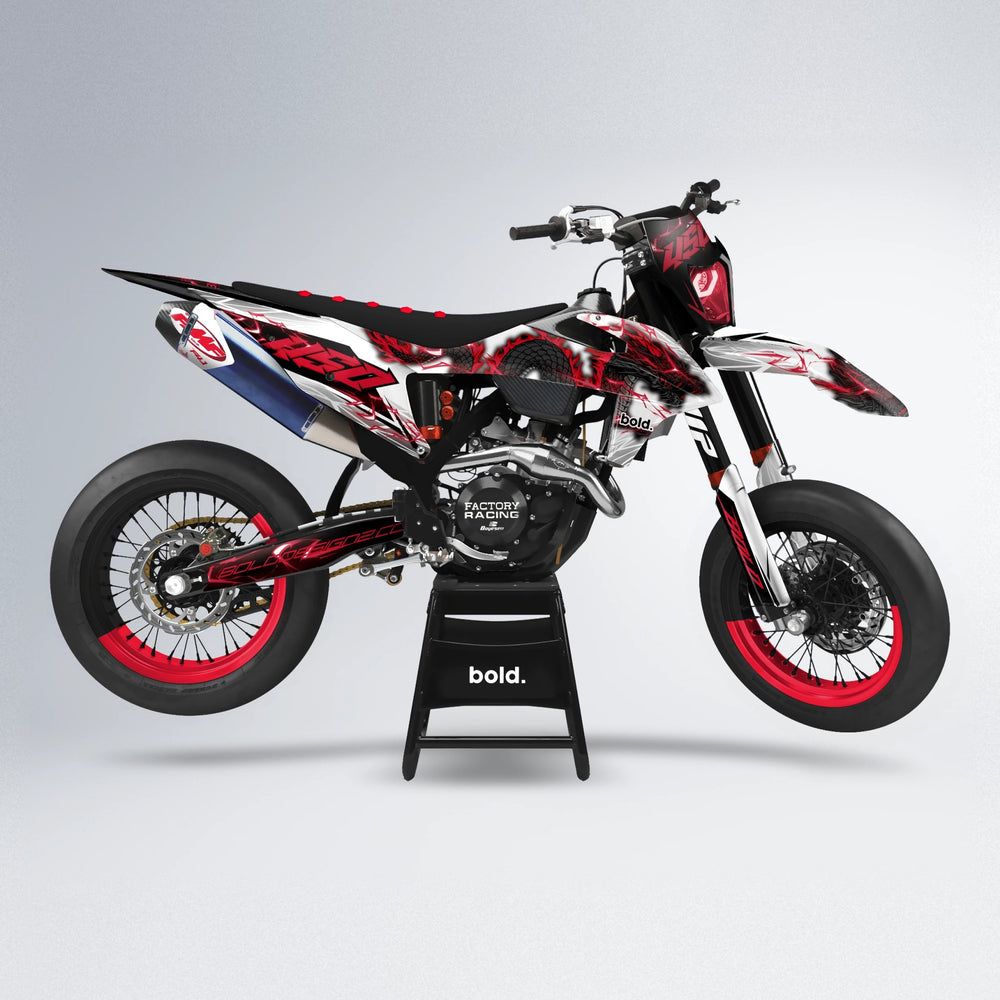DERAGON supermoto graphics kit in Red