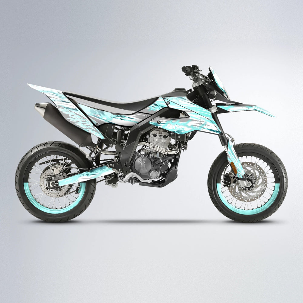DIVINE Aprilia SX 125 supermoto graphics kit in Mint