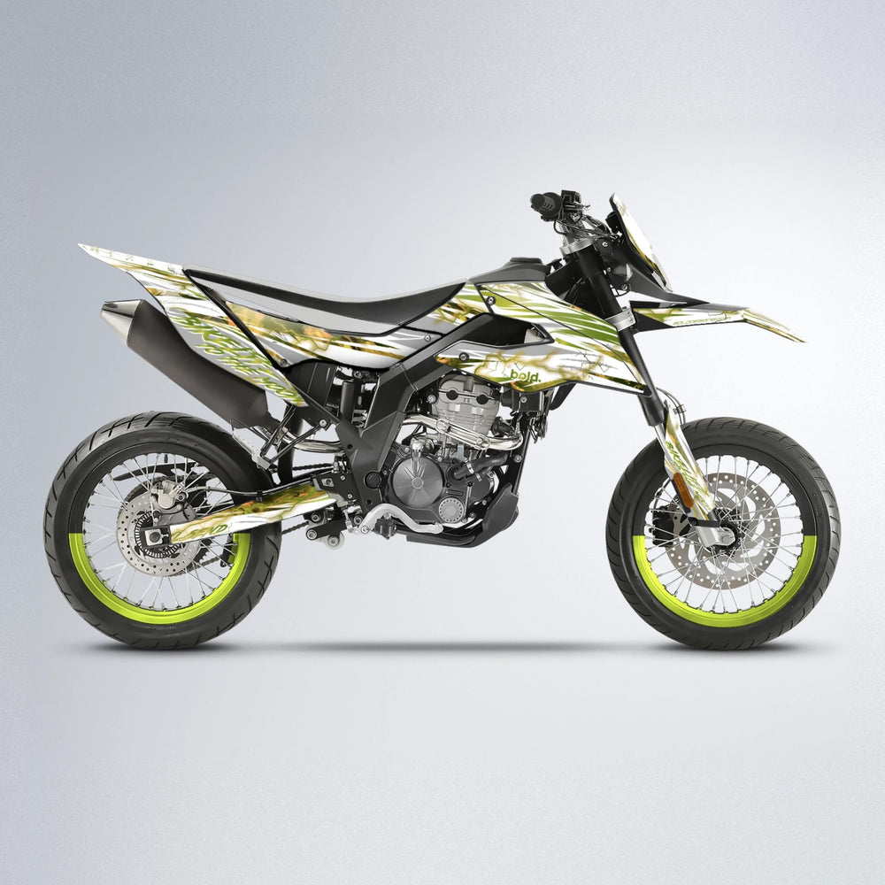 DIVINE Aprilia SX 125 supermoto graphics kit in Olive