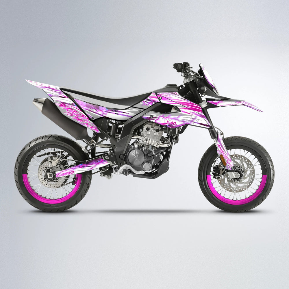 DIVINE Aprilia SX 125 supermoto graphics kit in Pink