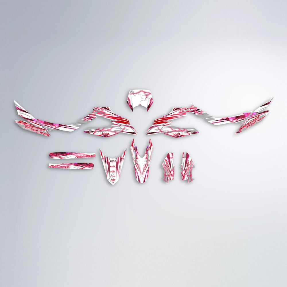 DIVINE Aprilia SX 125 graphics kit parts layout in Red