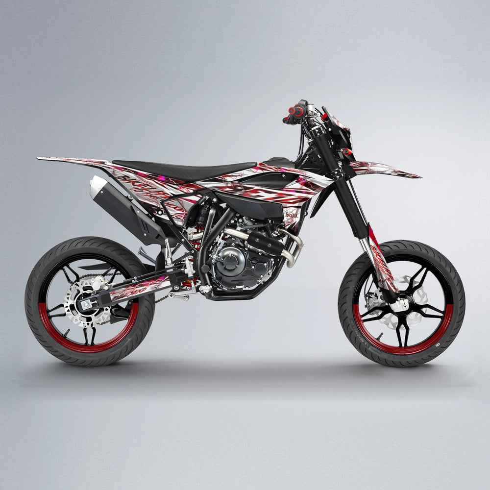 DIVINE Beta supermoto graphics kit in Black & Red