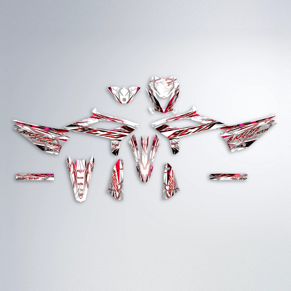 DIVINE Beta graphics kit parts layout in Black & Red