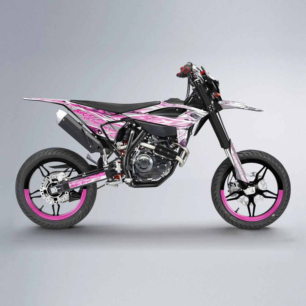 DIVINE Beta supermoto graphics kit in Flamingo