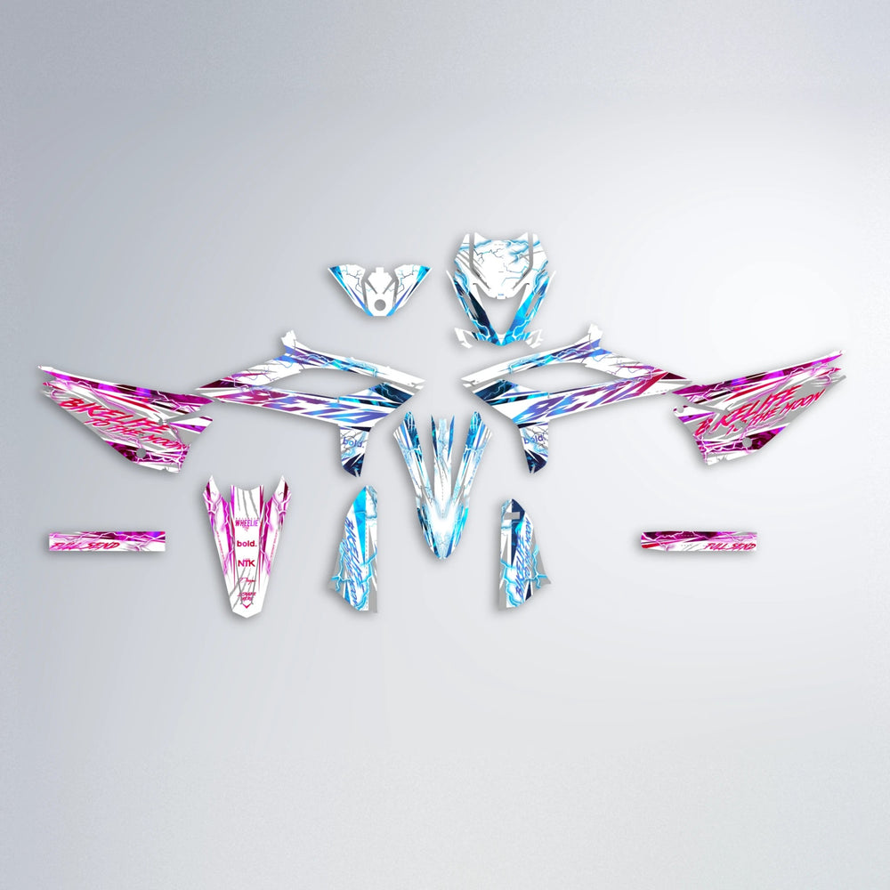 DIVINE Beta graphics kit parts layout in Pink & Light Blue