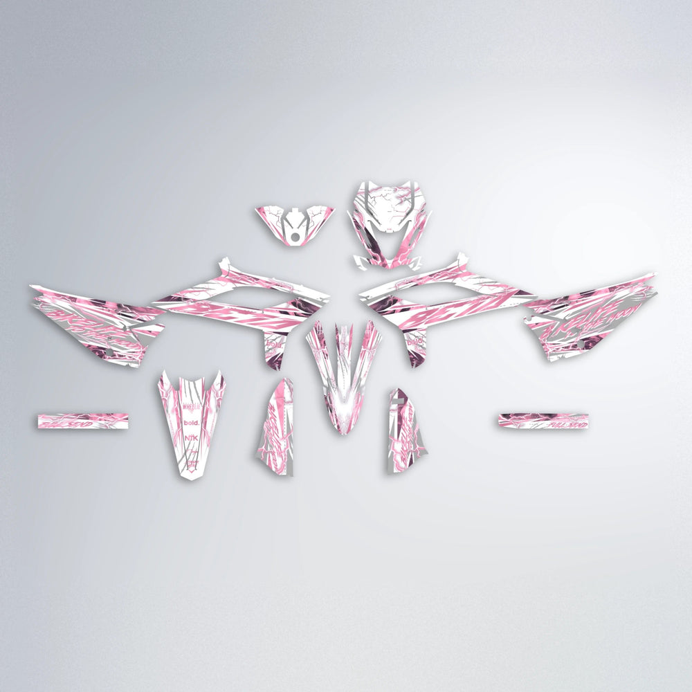 DIVINE Beta graphics kit parts layout in Sakura Pink
