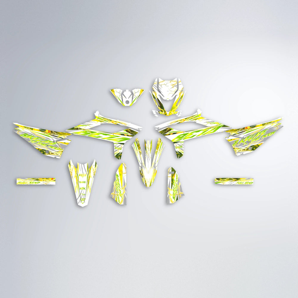 DIVINE Beta graphics kit parts layout in Yellow