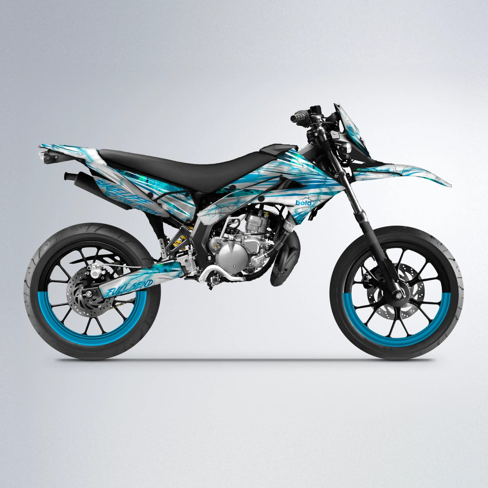 DIVINE Derbi Senda supermoto graphics kit in Custom Colour