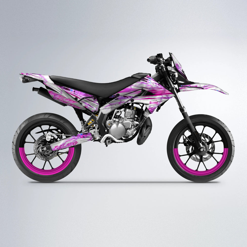 DIVINE Derbi Senda supermoto graphics kit in Pink