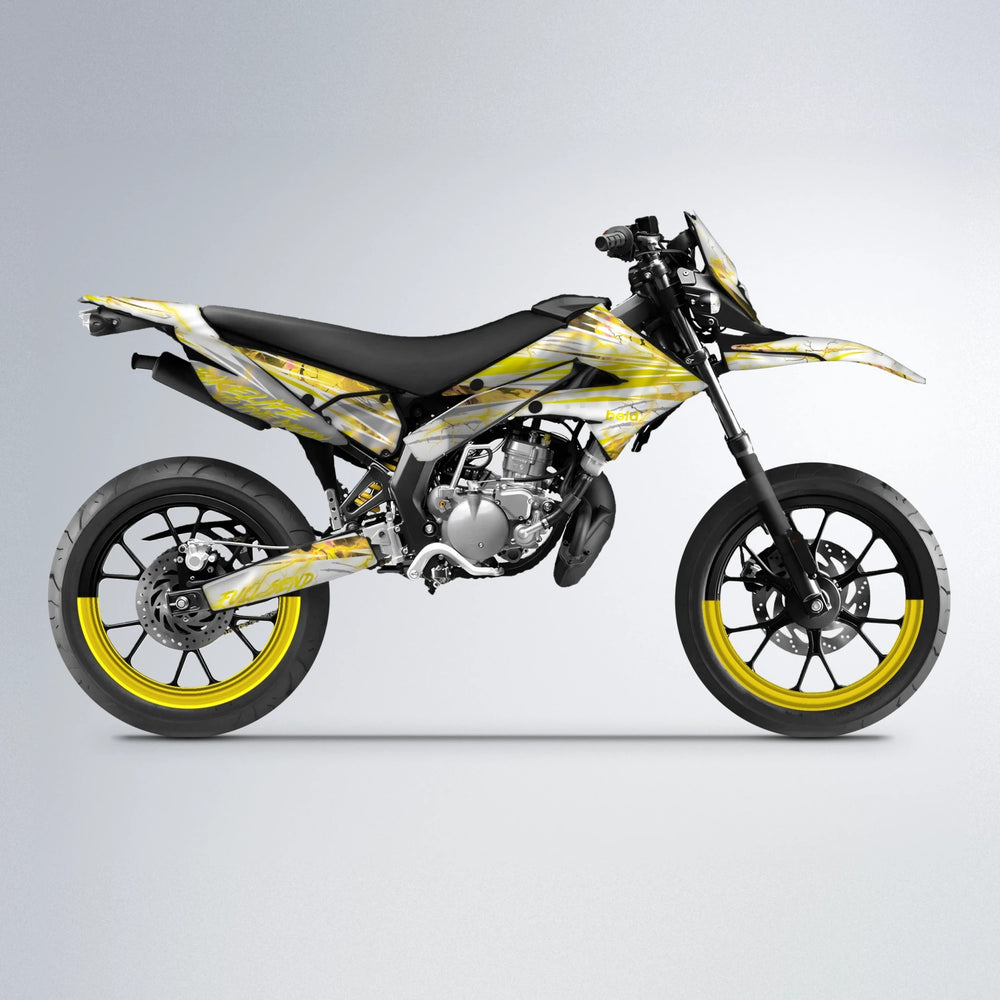 DIVINE Derbi Senda supermoto graphics kit in Yellow