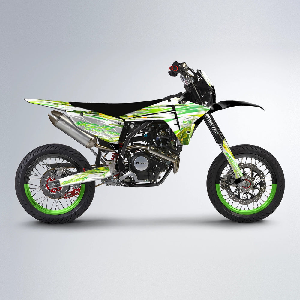 DIVINE Fantic supermoto graphics kit in Green