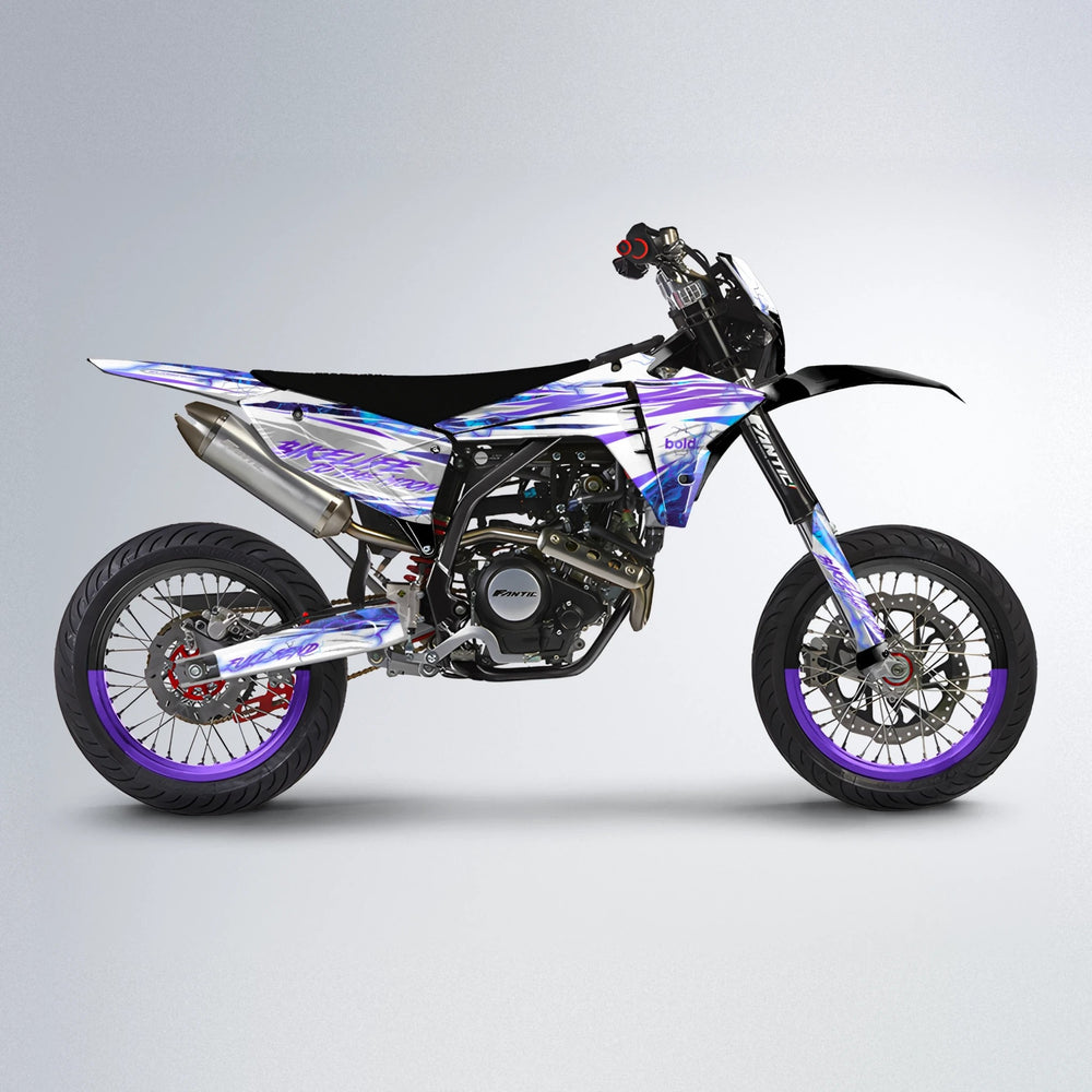 DIVINE Fantic supermoto graphics kit in Purple