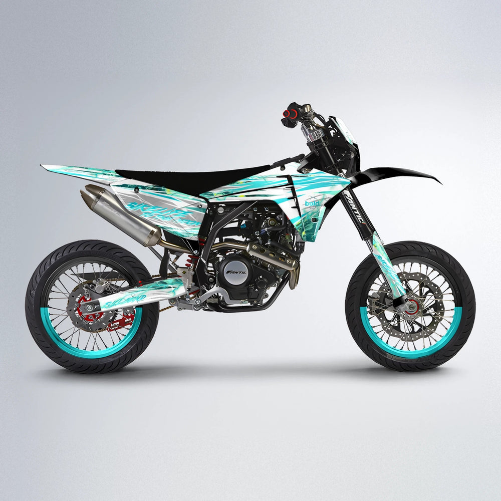 DIVINE Fantic supermoto graphics kit in Teal
