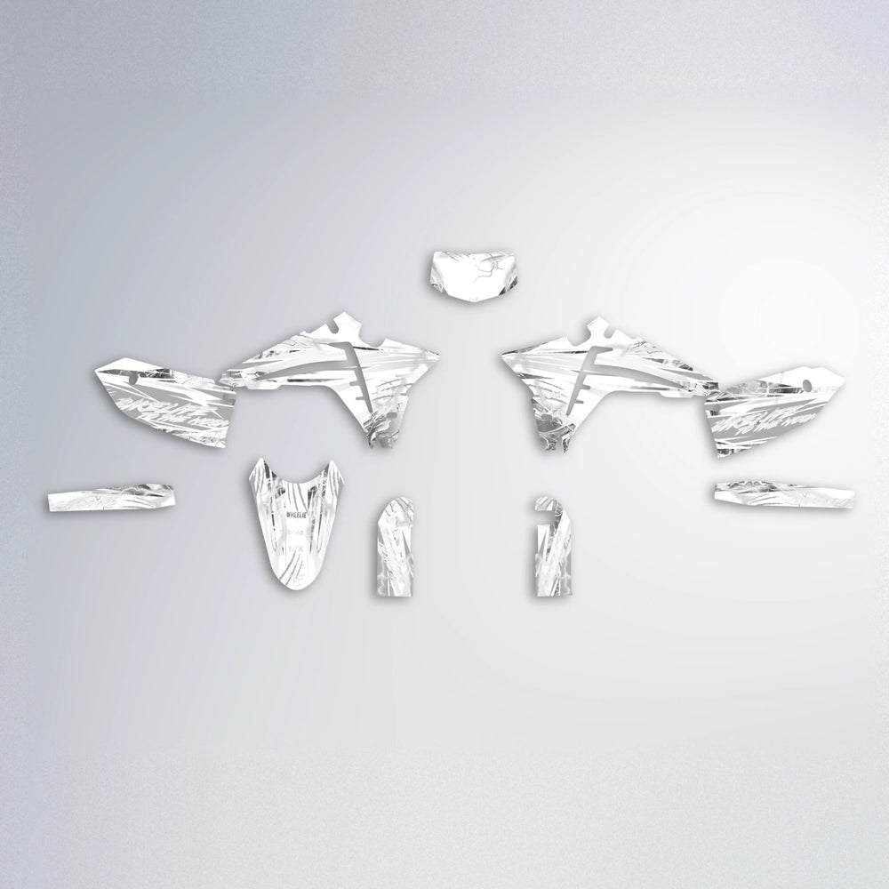DIVINE Fantic graphics kit parts layout in White