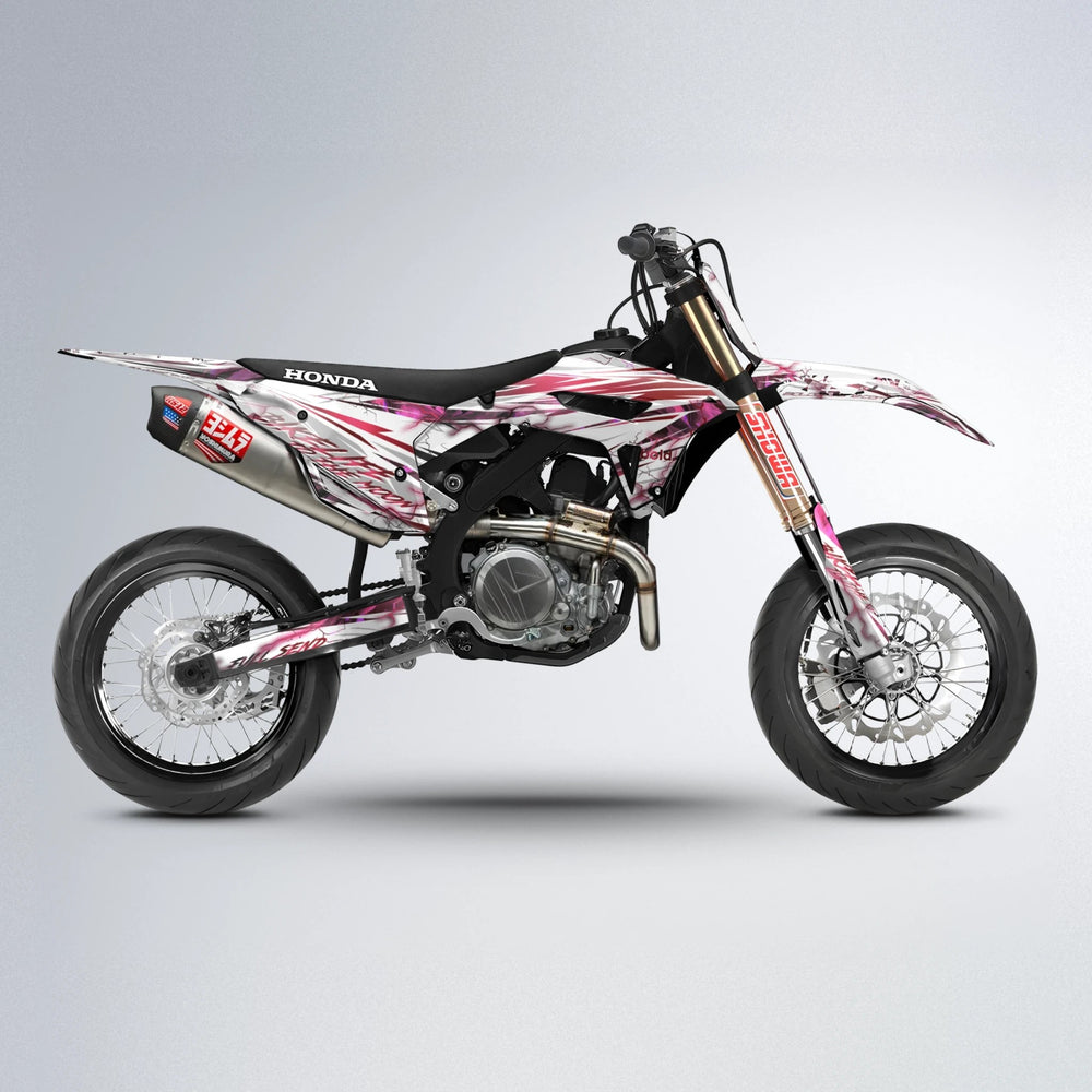 DIVINE Honda supermoto graphics kit in Black & Red