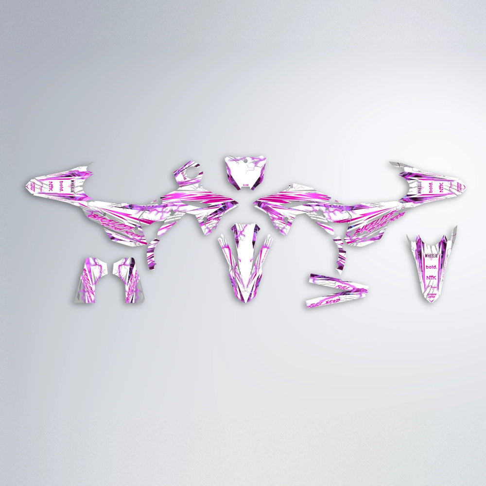 DIVINE Honda graphics kit parts layout in Pink