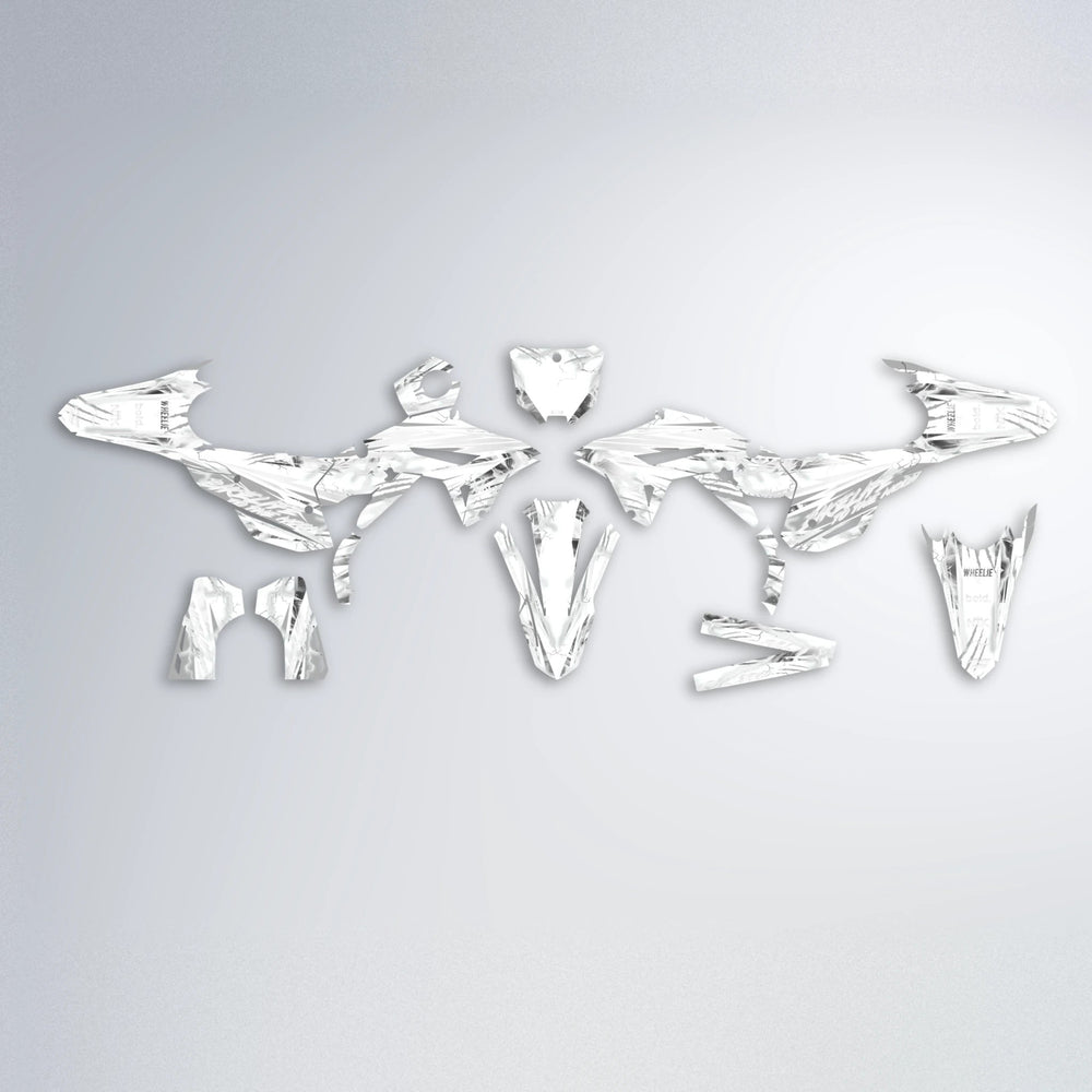 DIVINE Honda graphics kit parts layout in White