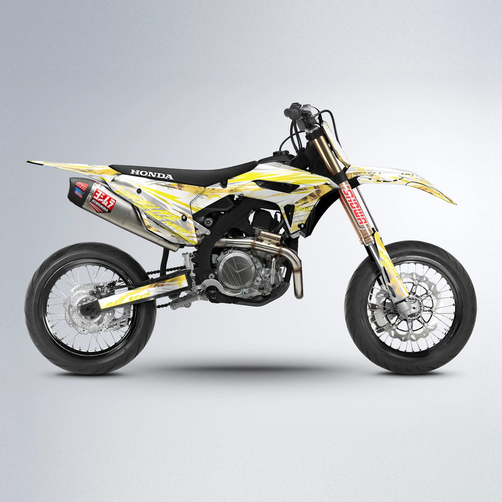 DIVINE Honda supermoto graphics kit in Yellow