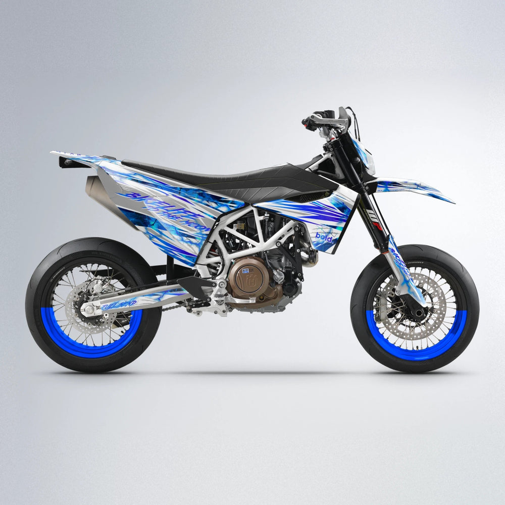 DIVINE Husqvarna 701 supermoto graphics kit in Blue
