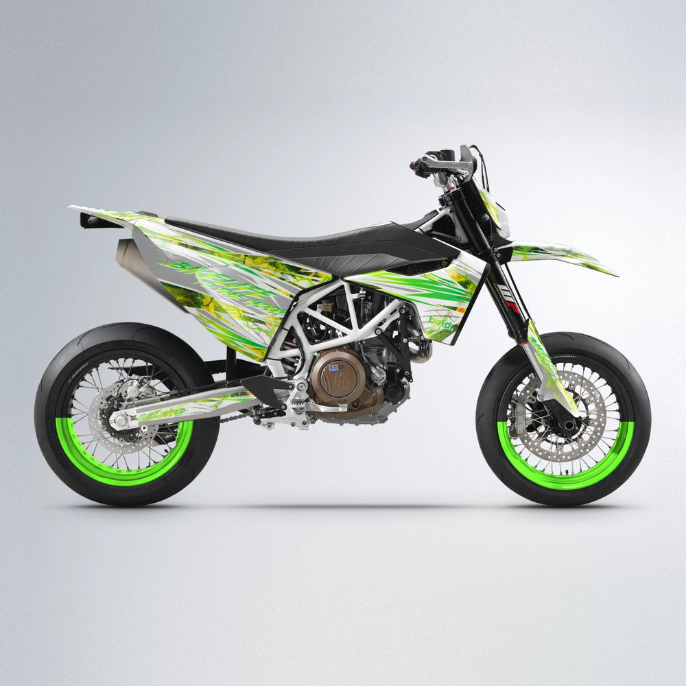 DIVINE Husqvarna 701 supermoto graphics kit in Green