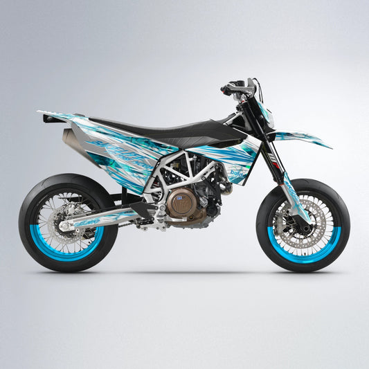 DIVINE Husqvarna 701 supermoto graphics kit in Light Blue
