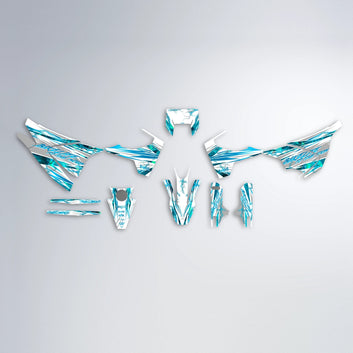 DIVINE Husqvarna 701 graphics kit parts layout in Light Blue