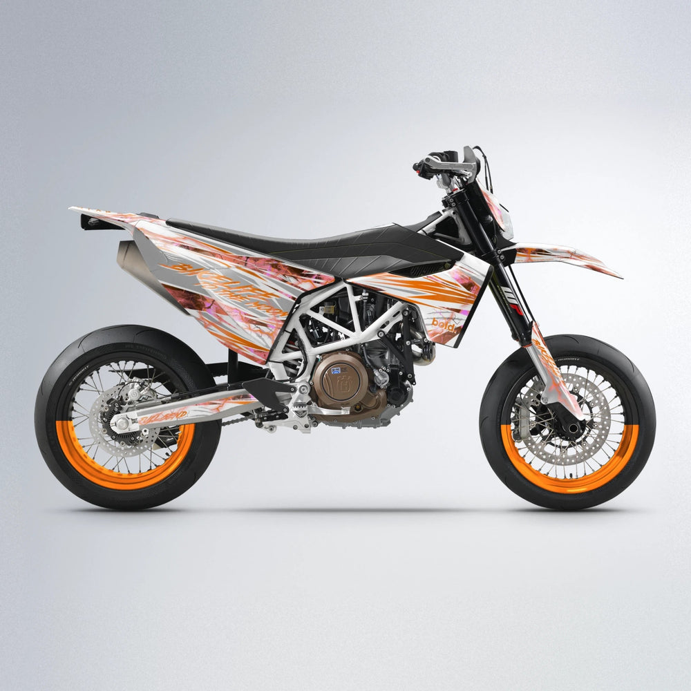DIVINE Husqvarna 701 supermoto graphics kit in Orange